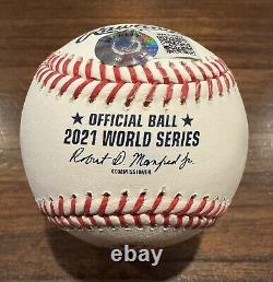 Freddie Freeman Autographed 2021 World Series Baseball Braves Dodgers Beckett A