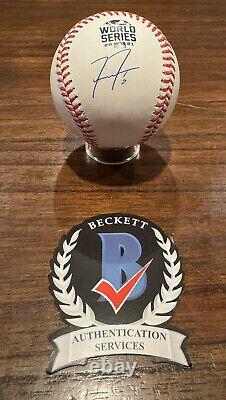 Freddie Freeman Autographed 2021 World Series Baseball Braves Dodgers Beckett B