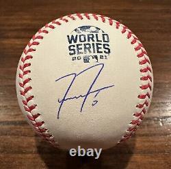 Freddie Freeman Autographed 2021 World Series Baseball Braves Dodgers Beckett B