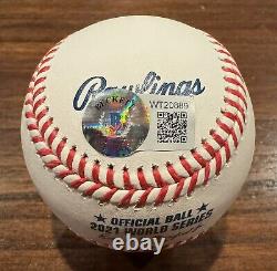 Freddie Freeman Autographed 2021 World Series Baseball Braves Dodgers Beckett B