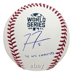 Freddie Freeman Signed World Series Major League Baseball 21 WS Champs MLB COA