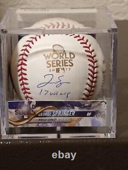 GEORGE SPRINGER'17 WSMVP' Signed Official 2017 World Series Baseball-USA SM COA