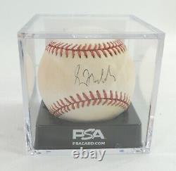 GREG MADDUX MAD DOG 1995 World Series Signed Rawlings Baseball with PSA COA