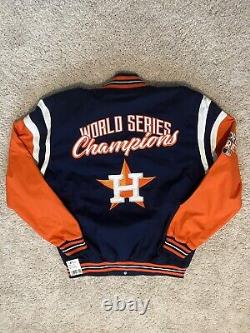 Genuine MLB By Carl Banks 2017 Houston Astros World Series Varsity Jacket 2XL