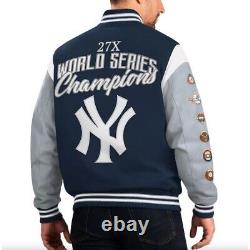 Genuine Merchandise NY Yankees 27X World Series Midweight Varsity Jacket NWT Siz