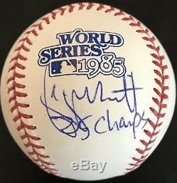 George Brett 1985 World Series AUTO Inscribed 85 WS Champs Baseball, JSA COA