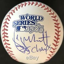 George Brett 1985 World Series AUTO Inscribed 85 WS Champs Baseball, JSA COA