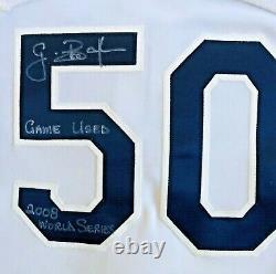 Grant Balfour 2008 World Series Tampa Bay Rays Game-Worn Jersey MLB Autograph