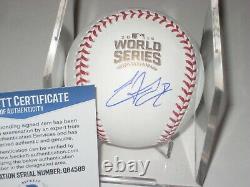 HECTOR RONDON (Chicago Cubs) Signed 2016 WORLD SERIES Baseball with Beckett COA