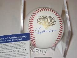 HIDEKI MATSUI (NY Yankees) Signed Official 2009 WORLD SERIES Baseball with PSA COA