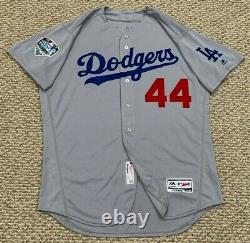 HILL 2018 Los Angeles Dodgers WORLD SERIES GAME JERSEY USED WITH MLB HOLOGRAM