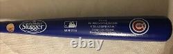 HTF 2016 Chicago Cubs World Series Louisville Slugger Blue Baseball Bat 33.5 L