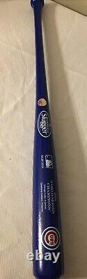 HTF 2016 Chicago Cubs World Series Louisville Slugger Blue Baseball Bat 33.5 L