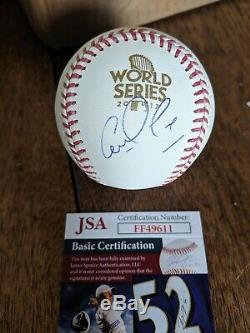 Houston Astros Carlos Correa Signed Autograph 2017 World Series Baseball Jsa Coa