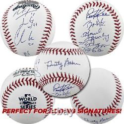 Houston Astros Team Autographed 2022 World Series Baseball 9 Signatures TRISTAR