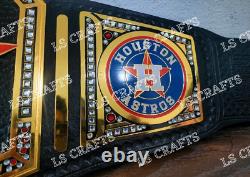 Houston Astros World Series Championship Belt Adult Size 2mm Brass