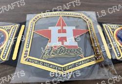 Houston Astros World Series Championship Belt Adult Size 4mm Brass