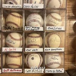 Huge Lot 100 Signed Official Baseballs Rawlings MLB Hall Of Fame World Series