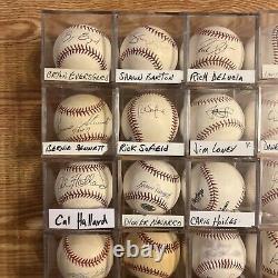 Huge Lot 100 Signed Official Baseballs Rawlings MLB Hall Of Fame World Series