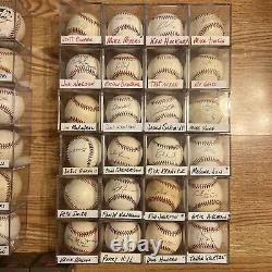 Huge Lot 100 Signed Official Baseballs Rawlings MLB Hall Of Fame World Series