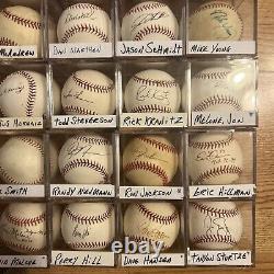 Huge Lot 100 Signed Official Baseballs Rawlings MLB Hall Of Fame World Series