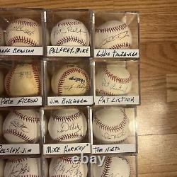 Huge Lot 100 Signed Official Baseballs Rawlings MLB Hall Of Fame World Series