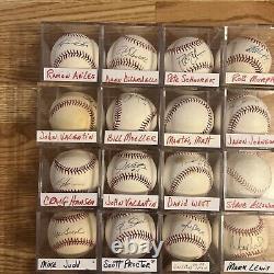 Huge Lot 100 Signed Official Baseballs Rawlings MLB Hall Of Fame World Series