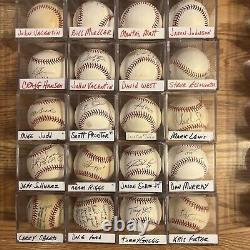 Huge Lot 100 Signed Official Baseballs Rawlings MLB Hall Of Fame World Series