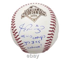 J. C. Romero SIGNED AUTOGRAPHED 2008 World Series Baseball PSA COA 2 ins AS IS