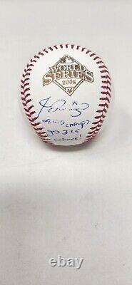 J. C. Romero SIGNED AUTOGRAPHED 2008 World Series Baseball PSA COA 2 ins AS IS