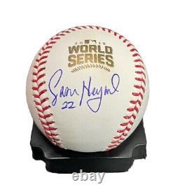 JASON HEYWARD CHICAGO CUBS SIGNED 2016 WORLD SERIES BASEBALL BAS Beckett Witness