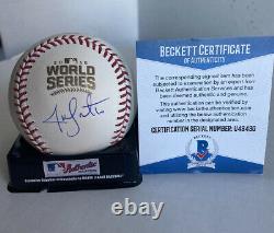 JON LESTER signed auto 2016 World Series Baseball CHICAGO CUBS with COA BECKETT