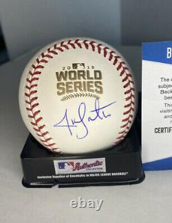 JON LESTER signed auto 2016 World Series Baseball CHICAGO CUBS with COA BECKETT