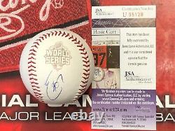JSA Eric Hosmer Signed 2015 World Series Baseball COA Kansas City Royals KC