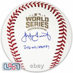 Jake Arrieta Cubs Signed 2016 WS Champs 2016 World Series Baseball MLB Auth