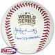Jake Arrieta Cubs Signed Game 2&6 Starter 2016 World Series Baseball Mlb Auth