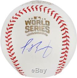 Javier Baez Cubs Signed 2016 MLB World Series Baseball Fanatics