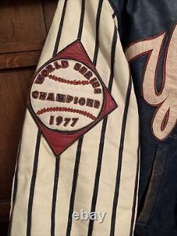 Jeff Hamilton Leather NY Yankees World Series Jacket Sz XL JH Design