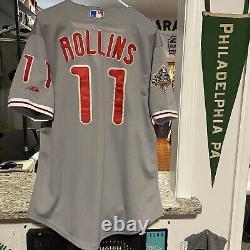 Jimmy Rollins Philadelphia Phillies 2008 World Series Majestic Mens Jersey 48