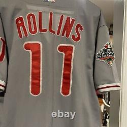 Jimmy Rollins Philadelphia Phillies 2008 World Series Majestic Mens Jersey 48