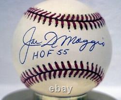 Joe DiMaggio Autographed Official 1994 World Series Baseball HOF 55 Inscription