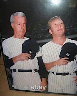 Joe DiMaggio and Mickey Mantle 8x10 Photograph New York Yankees Baseball Stars