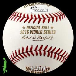 Joe Maddon Autographed Signed 2016 World Series Ws Baseball Ball Cubs Jsa Coa