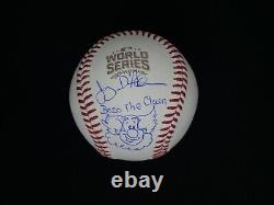 Joey D'auria Signed Official 2016 World Series Baseball Bozo The Clown Jsa Coa