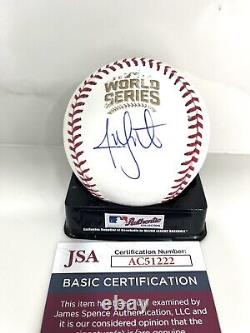 Jon Lester Hand Signed 2016 World Series Baseball Chicago Cubs JSA Cert #1