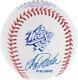 Jorge Posada Ny Yankees Signed 1999 World Series Baseball & 99 Ws Champs Insc