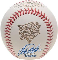 Jorge Posada NY Yankees Signed 2000 World Series Baseball & 00 WS Champs Insc