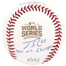 Jorge Soler Signed Rawlings 2016 World Series Baseball with16 WS Champs (SS COA)