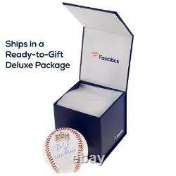 Jose Altuve Astros 2017 World Series Champs Signed Logo Baseball & Case with Image