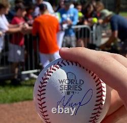 Jose Altuve Houston Astros Autographed 2017 World Series Baseball JSA PROOF